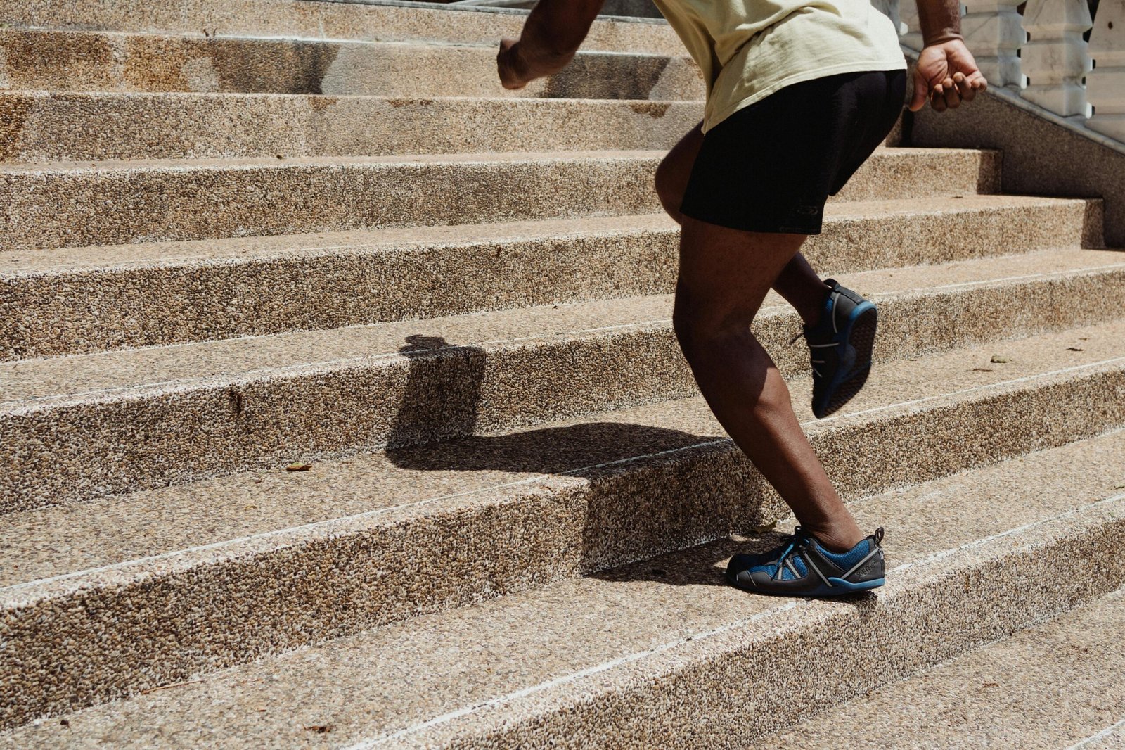 person climbing stairs for fitness